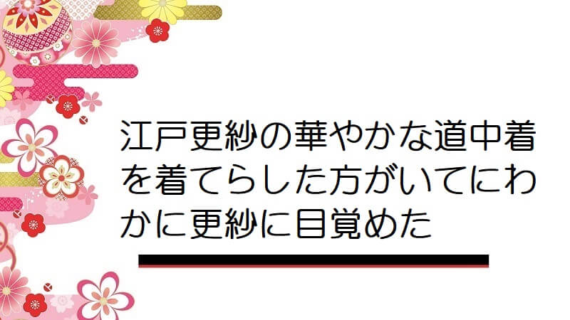 江戸更紗の華やかな道中着を着てらした方がいてにわかに更紗に目覚めた